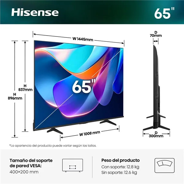 Smart TV Hisense 65A6S 3840 x 2160 px 65" DTS DVB-T2 DVB-S2