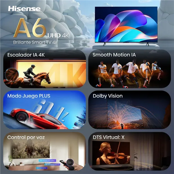 Smart TV Hisense 65A6S 3840 x 2160 px 65" DTS DVB-T2 DVB-S2