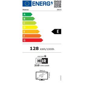 Smart TV Hisense 85E7S 3840 x 2160 px 85" HDR10+ QLED