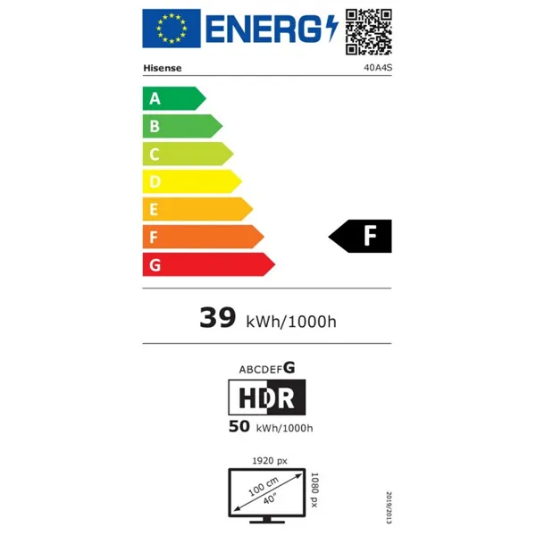 Hisense Smart TV 40A5S 40 inch Full HD QLED HDMI black