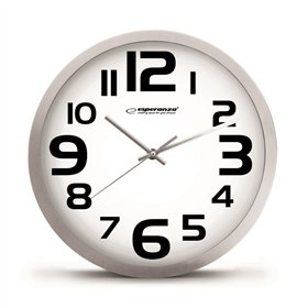 Wall Clock Esperanza EHC013W White Black 250 mm Quartz