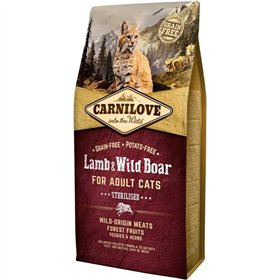 Fodder Carnilove Lamb & Wild Boar Sterilised Wild Boar 6 Kg
