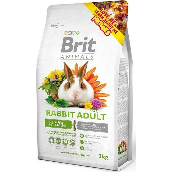 Rabbit Food Brit Animals Rabbit Adult Complete Rabbit 3 Kg