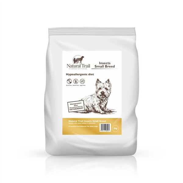 Fodder NATURAL TRAIL Insect Small Breed Dieta Hipoalergénica 1,5 Kg
