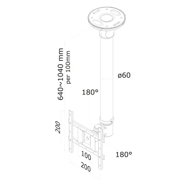 TV Mount Neomounts FPMA-C200 10" 40" 20 kg