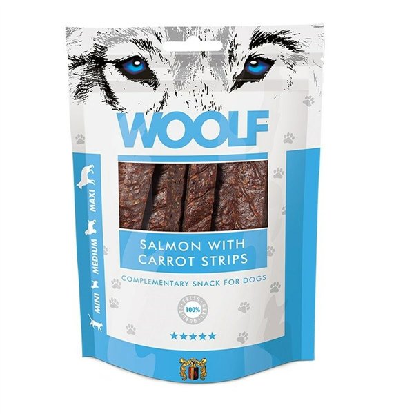 Dog Snack Woolf Salmon with carrot strips Salmon 100 g