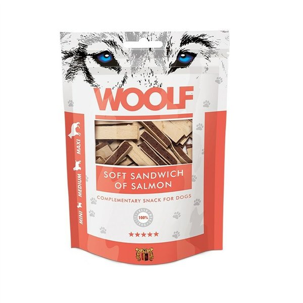 Dog Snack Woolf Soft Sandwich of Salmon Salmon 100 g