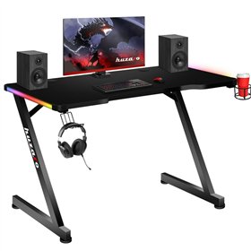 Desk Huzaro HZ-Hero 2.5 RGB Black Aluminium Steel 120 x 60 cm