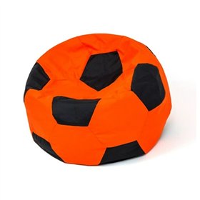 Pouffe GO GIFT Black Orange Oxford Football