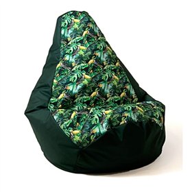 Pouffe GO GIFT Black 130 x 90 cm Pear