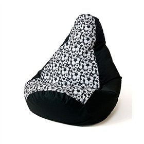 Pouffe GO GIFT White Black 140 x 100 cm Pear