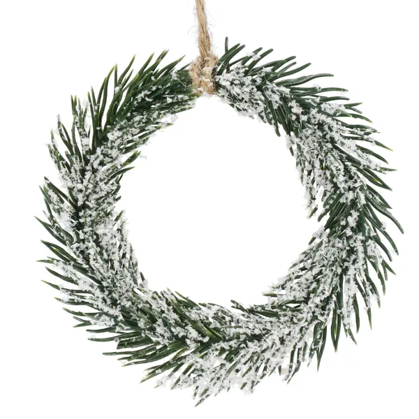 Christmas Ornament Springos CA1210, Green Mini Wreath, 10 cm