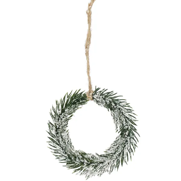 Joulukoriste Springos CA1210, vihreä pieni seppele, 10 cm