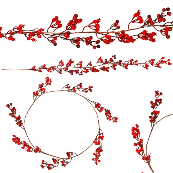 Christmas Wreath Springos CA1214, Door Decoration with Artificial Rowan