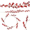 Christmas Wreath Springos CA1214, Door Decoration with Artificial Rowan