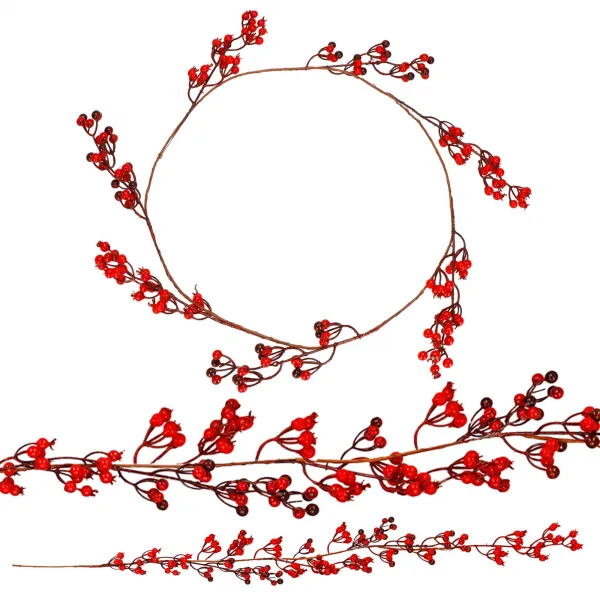 Christmas Wreath Springos CA1214, Door Decoration with Artificial Rowan