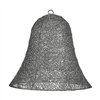Christmas bauble Grey Bell Metal Plastic