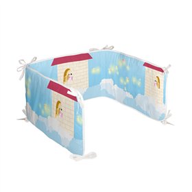 Cot protector HappyFriday Mr Fox Long braid Multicolour 210 x 40 cm
