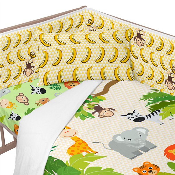 Cot protector HappyFriday Mr fox Wild Multicolour 210 x 40 cm