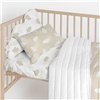 Cot protector HappyFriday Basic Kids Clouds Beige 60 x 40 cm