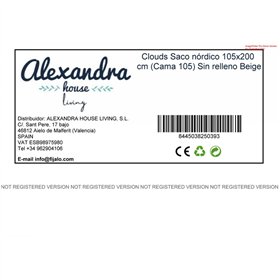 Quilt Cover without Filling HappyFriday Basic Kids Clouds Beige 105 x 200 cm