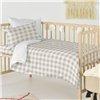 Cot Bedding Set HappyFriday BASIC KIDS Beige Baby Crib