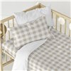 Cot Bedding Set HappyFriday BASIC KIDS Beige Baby Crib