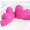 Cot protector HappyFriday Basic Kids Cloud Fuchsia 60 x 40 cm