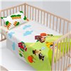 Bedding set HappyFriday Mr Fox Piggys Multicolour Baby Crib 2 Pieces
