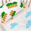Bedding set HappyFriday Mr Fox Piggys Multicolour Baby Crib 2 Pieces