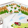 Cot protector HappyFriday Mr Fox Piggys Multicolour 210 x 40 cm
