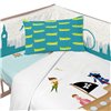 Cot protector HappyFriday Mr Fox Flying boy Multicolour 210 x 40 cm
