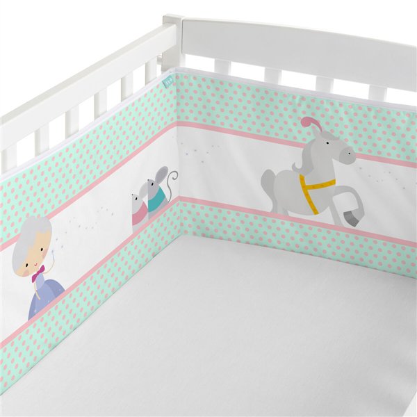 Cot protector HappyFriday Mr Fox Pumpkin Multicolour 210 x 40 cm