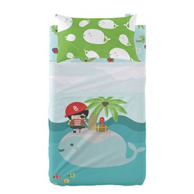 Bedding set HappyFriday Happynois Pirata Multicolour Baby Crib 2 Pieces