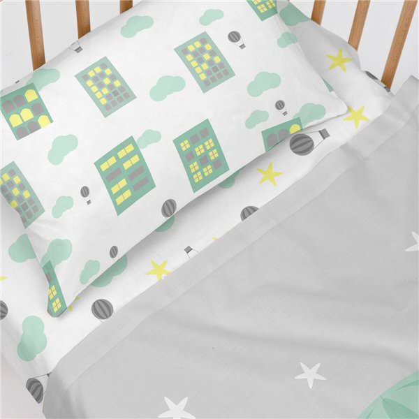 Bedding set HappyFriday Happynois Air Balloon Multicolour 2 Pieces
