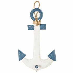 Hanging decoration Alexandra House Living White 6 x 40 x 30 cm Anchor