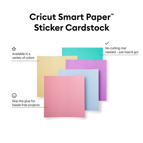 Self Adhesive Card for Cutting Plotter Cricut Smrt Multicolour (10 Units)