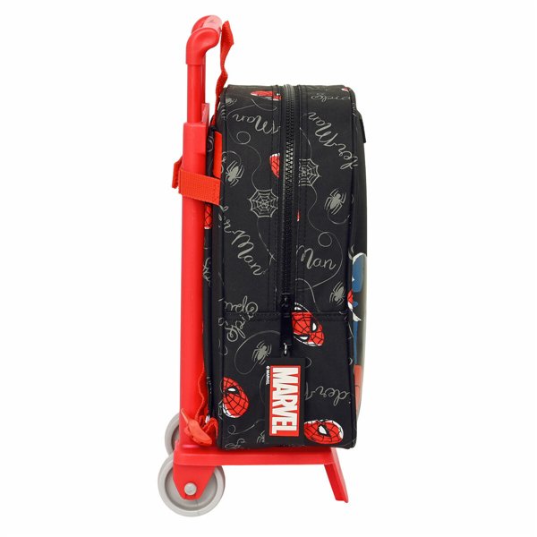 School Rucksack with Wheels Safta Spiderman Hero Black 22 x 27 x 10 cm