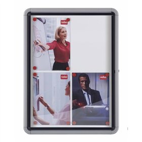 Bulletin board Nobo White Aluminium Crystal 69,2 x 97,2 x 4,5 cm