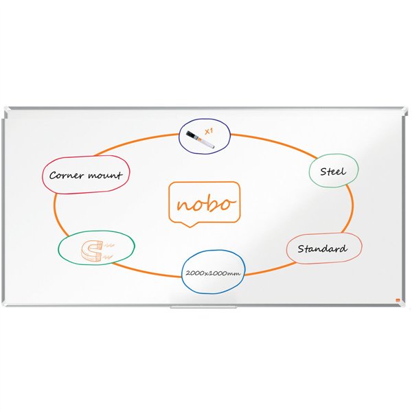 Magnetic board Nobo Premium Plus White Aluminium Steel