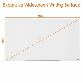 Magnetic board Nobo Impression Pro White Crystal 126 x 71 cm