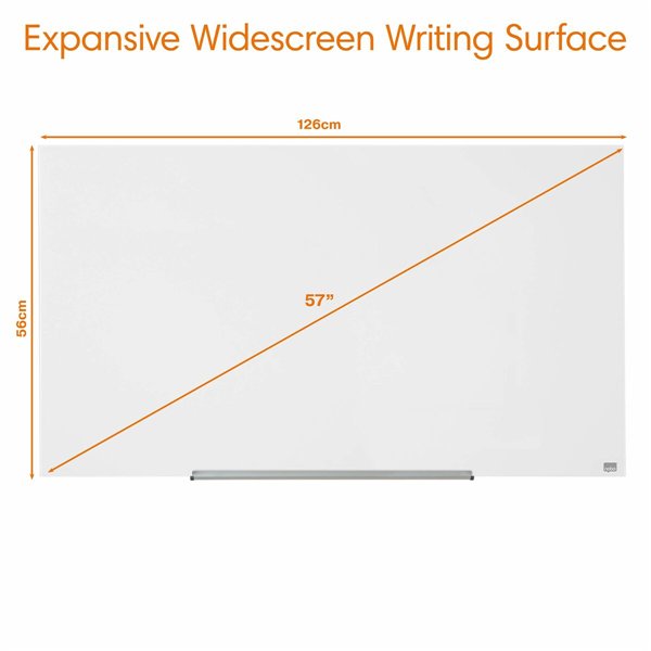 Magnetic board Nobo Impression Pro White Crystal 126 x 71 cm