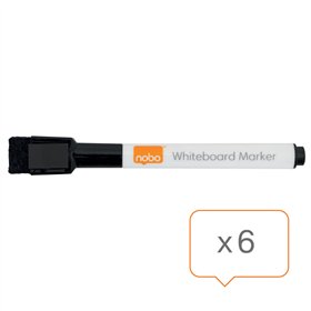 Whiteboard marker Nobo Black 6 Units (6 Units)