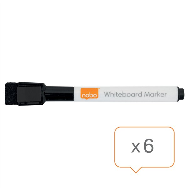 Whiteboard marker Nobo Black 6 Units (6 Units)