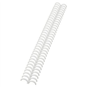 Binding comb GBC ClickBind White Transparent 12 mm (50 Units)