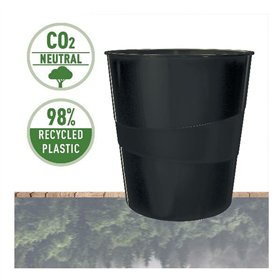 Waste bin Leitz Black Paper
