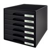 Filing Cabinet Leitz Buc de cajones Plus Black