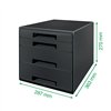 Filing Cabinet Leitz Black Recycled plastic Recyclable