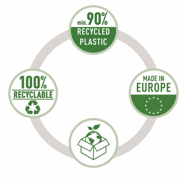 Filing Cabinet Leitz Black Recycled plastic Recyclable