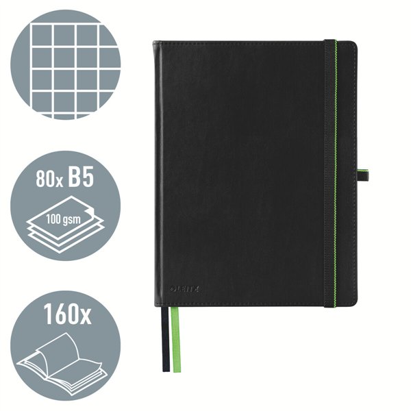 Notepad Leitz Complete Black 80 Sheets